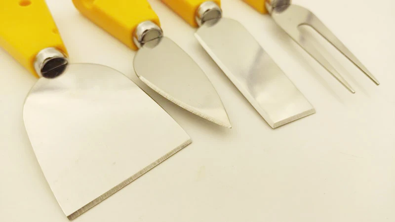 Amazon cheese knife set with yellow handle butter knife spatula cookie cutter