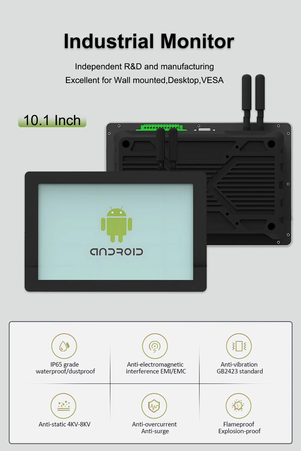 product 101 android linux industrial embedded lcd touch display monitor waterproof open frame monitor touch screen monitors product-3