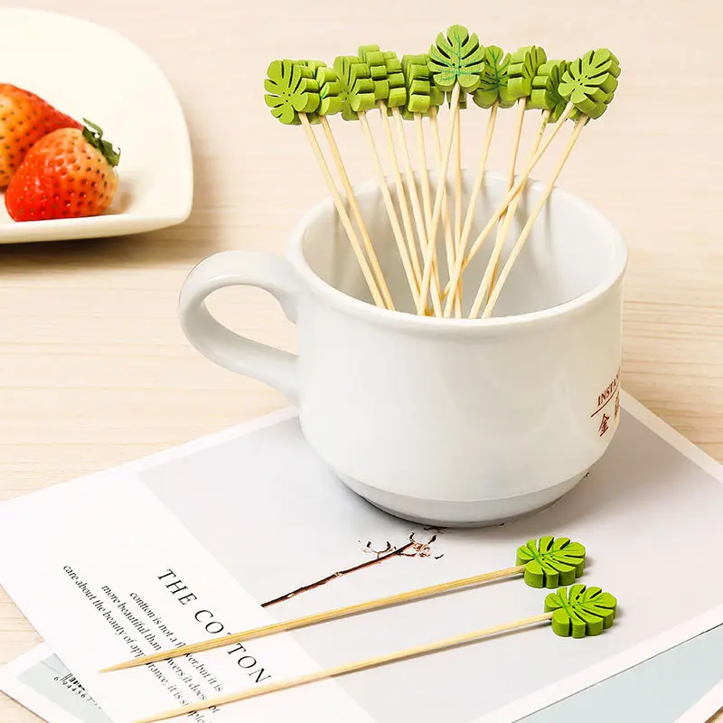 Disposable Bamboo Looped Skewer Bamboo Knot Skewer Bamboo Knot Cocktail