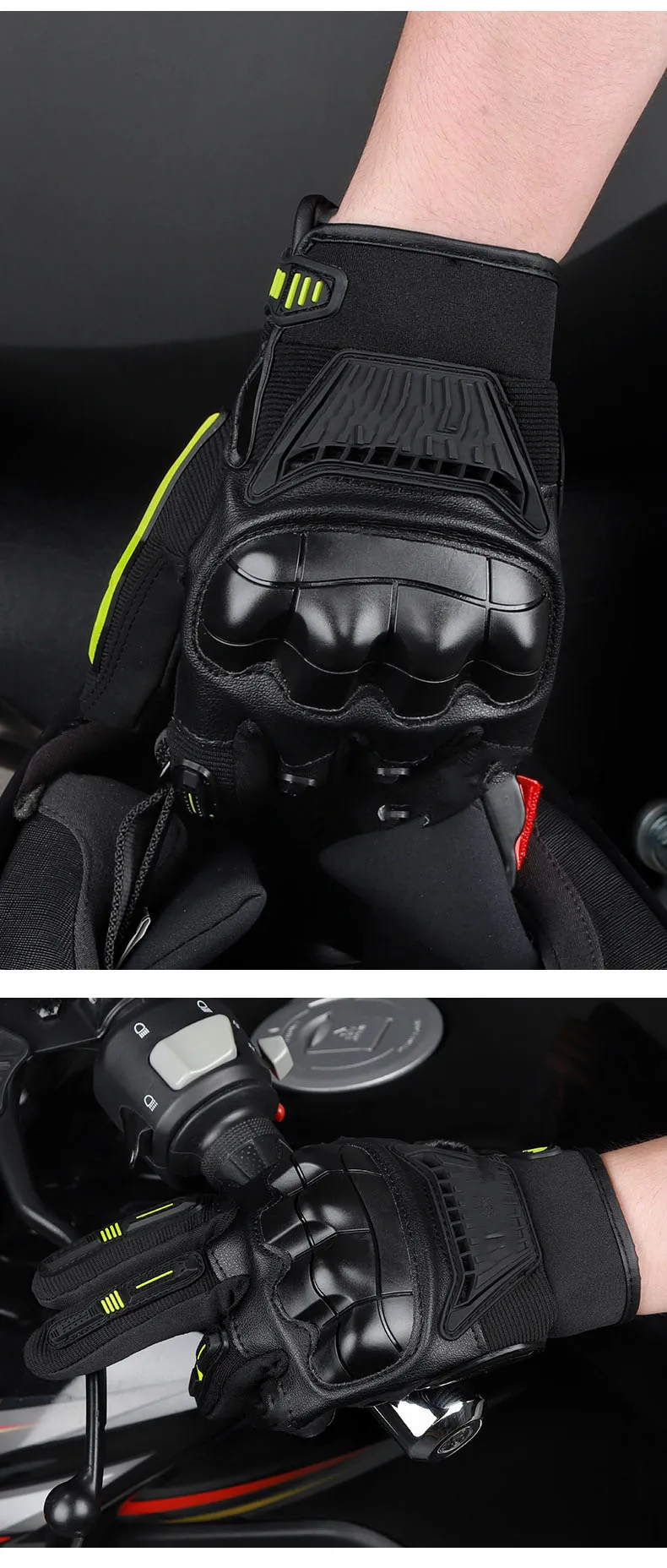 Long Finger Touch Screen Breathable Anti-Fall Gloves for Spring Summer Off-Road Riding Essential Motorcycle Accessory for Rider