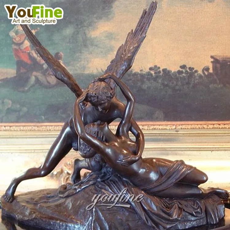 Greek Mythology Cupid Eros And Psyche Lovers Flirtation Bronze Statue