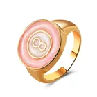 Alloy Rings Alloy Hot Selling Hypoallergenic 14k Gold Plated Enamel Metal Alloy Rings Women