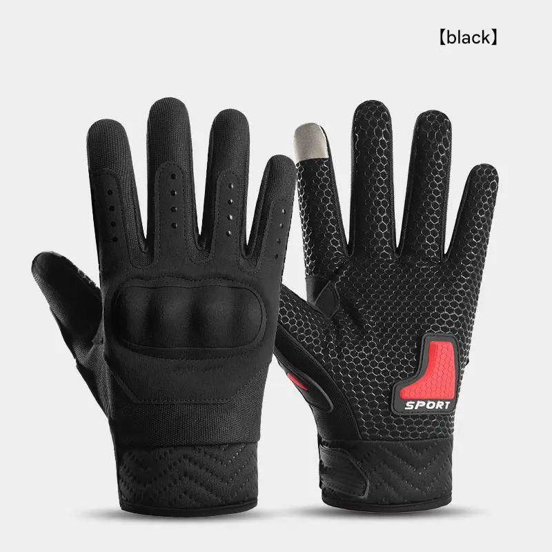 Men's Full-Finger Anti-Slip Outdoor Riding Gloves Autumn Winter Knight Racing Electric Car Off-Road Motorcycle Accessories