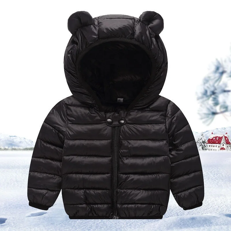 Happy Cherry Boys Girls Winter Thick Jacket Warm Fleece Fur Lining Zipper Hooded Windproof Coat Outwear for 1-12 Years