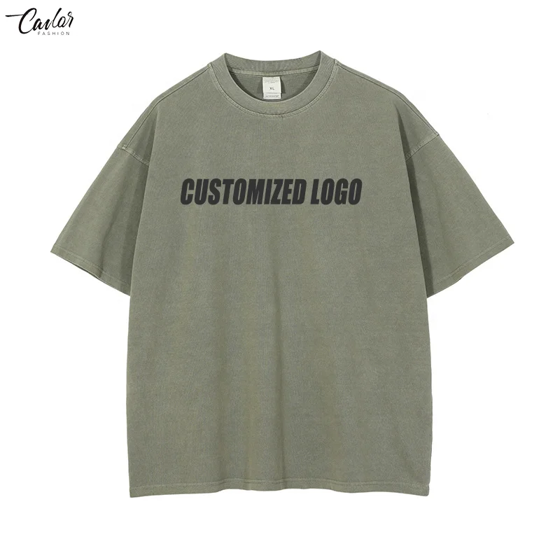 L40 OEM heavyweight 250g Pullover Printed plus size men's t-shirts Customized LOGO blank Oversized vintage washing t-shirt
