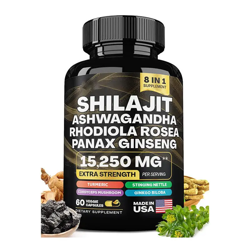 Factory OEM Shilajit Capsule Strength Shilajit Ashwagandha Capsules