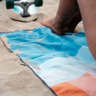 Towel Microfiber Fabric Microfiber Microfiber Striped Beach Towel Quick Dry Beach Towel Custom Logo
