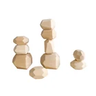 Stones Toy High Quality Wood Balancing Stones Rock Blocks Building Creative Toy