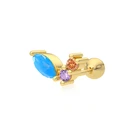 925 Earring ROXI 925 Sterling Silver Rainbow Zircon Jewelry Piercing Stud Earring For Woman Girls
