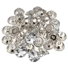Button Clear Custom Color Crystal Upholstery Button Rhinestone Button With Iron Loop For Furniture