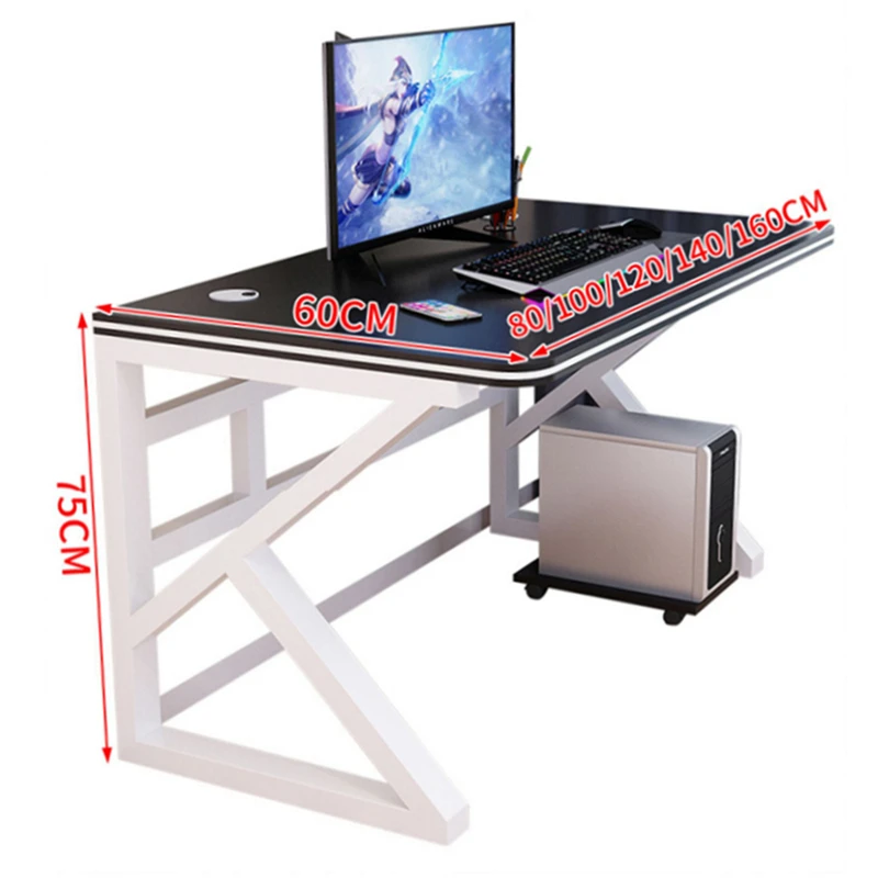 L.HPT Home Office Computer Workstation PC de Escritorio para computadora  portátil con 2 Soportes Mesa de Estudio multifunción para Espacios pequeños  Fuerte Capacidad de Carga : Amazon.es: Hogar y cocina