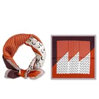 Silk Vintage Amazon Hot Sale Fashion Silk Square Scarf Small Vintage Neck Scarves Silk Scarf