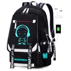 School High Wholesale Luminous School Bag Male Junior High Student School Bag Fashion Trend School Bag