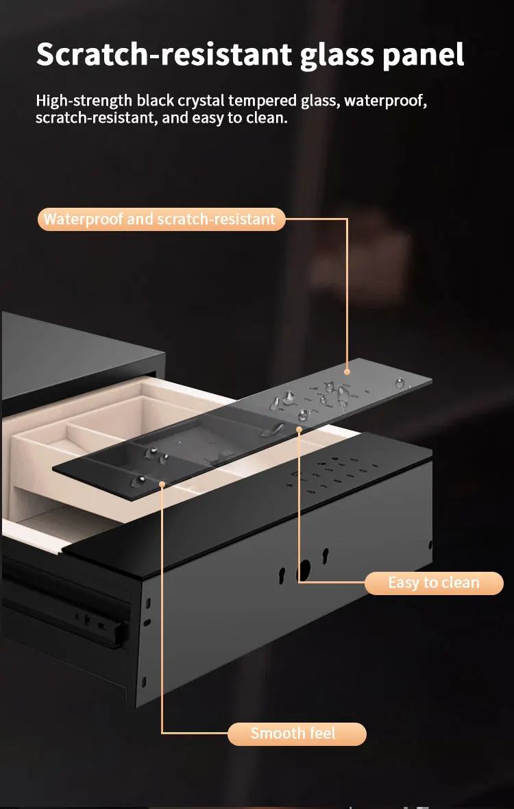 product ceqsafe smart luxury small household wardrobe with embedded automatic drawer safe smart password safe-11