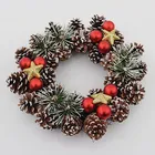 Floral Wreath Factory Direct Sell Wholesale Lifelike Christmas Artificial Floral Wreath For Decoration