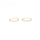 Gold Hoop Trendy New Design Circle Facet Brass Plated With Gold Women Jewerly Hoop Earring