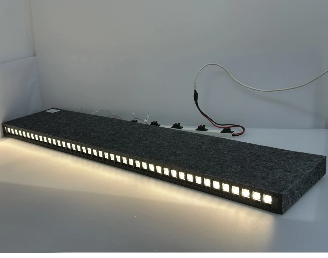 Soundproof Acoustic LED Linear Light Warm Light Color for Bedroom Room Corridor Balcony Suction Ceiling Lamp