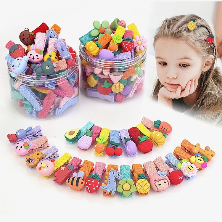 New fashion  baby 3CM mini cartoon hairpin for girl gift boxed  wrapped in fabric do not hurt the head