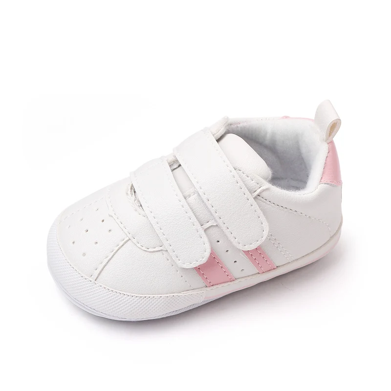 PU Leather Mesh Breathable Small White Shoes Soft Soled Baby Casual Sports Shoes Equal to Boys and Girls factory