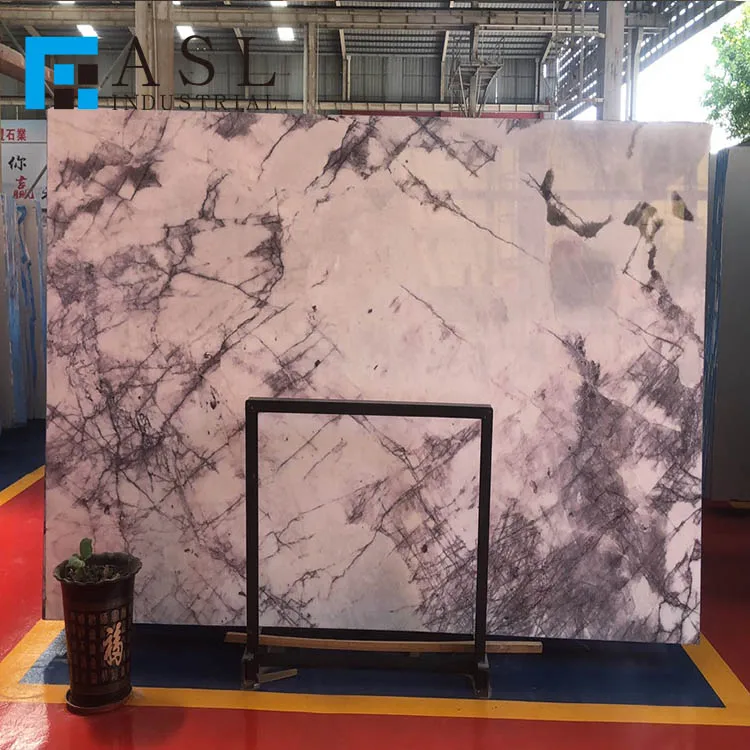 Beautiful best quality hot sale natural Turkish lilac marble slabs with purple veins marbre milac lilas tile