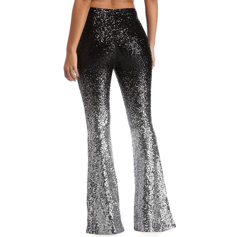 Pantalones De Campana Con Lentejuelas Para Mujer,De Moda,Negro,Degradado,2021  - Buy Las Mujeres Pantalones De Pantalones Casuales Product on Alibaba.com