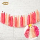 Party YACHEN Wholesale 20pcs/bag 4 Color Mix 25*35cm New DIY Paper Tassel Garland For Festival Wedding Party Decoration