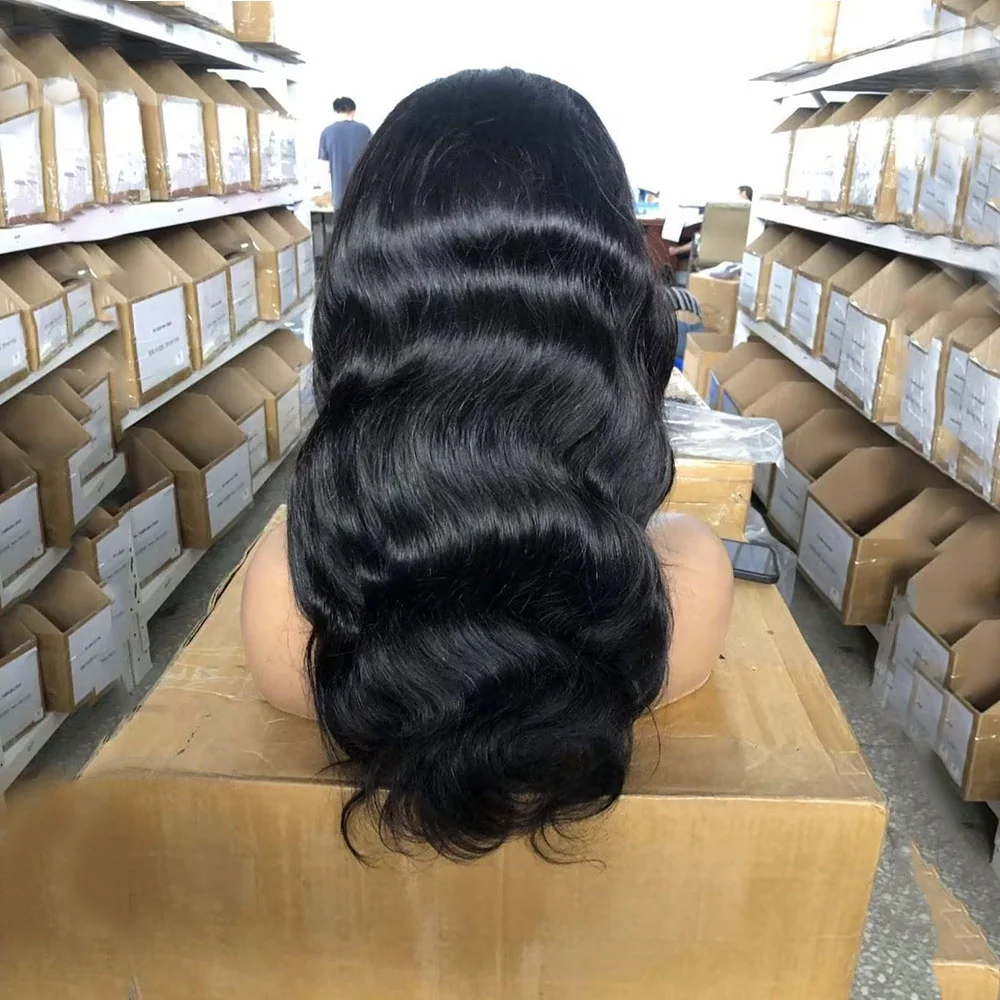 Original Vietnamese Body Wave Human Hair He Lace Frontal Wig Wholesale Natural Burmese Remy Hair Laced Front Wigs with Frontal
