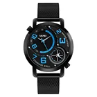 Quartz Watch Skmei 9168 Dual Time Quartz Watch Stainless Steel Chain Wrist Watch