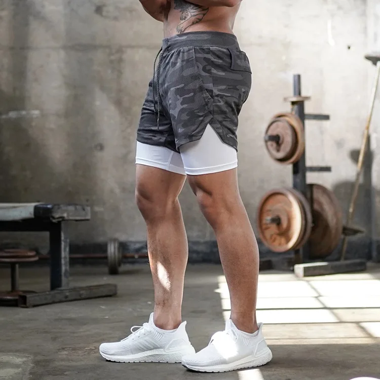 men's athletic shorts with compression liner