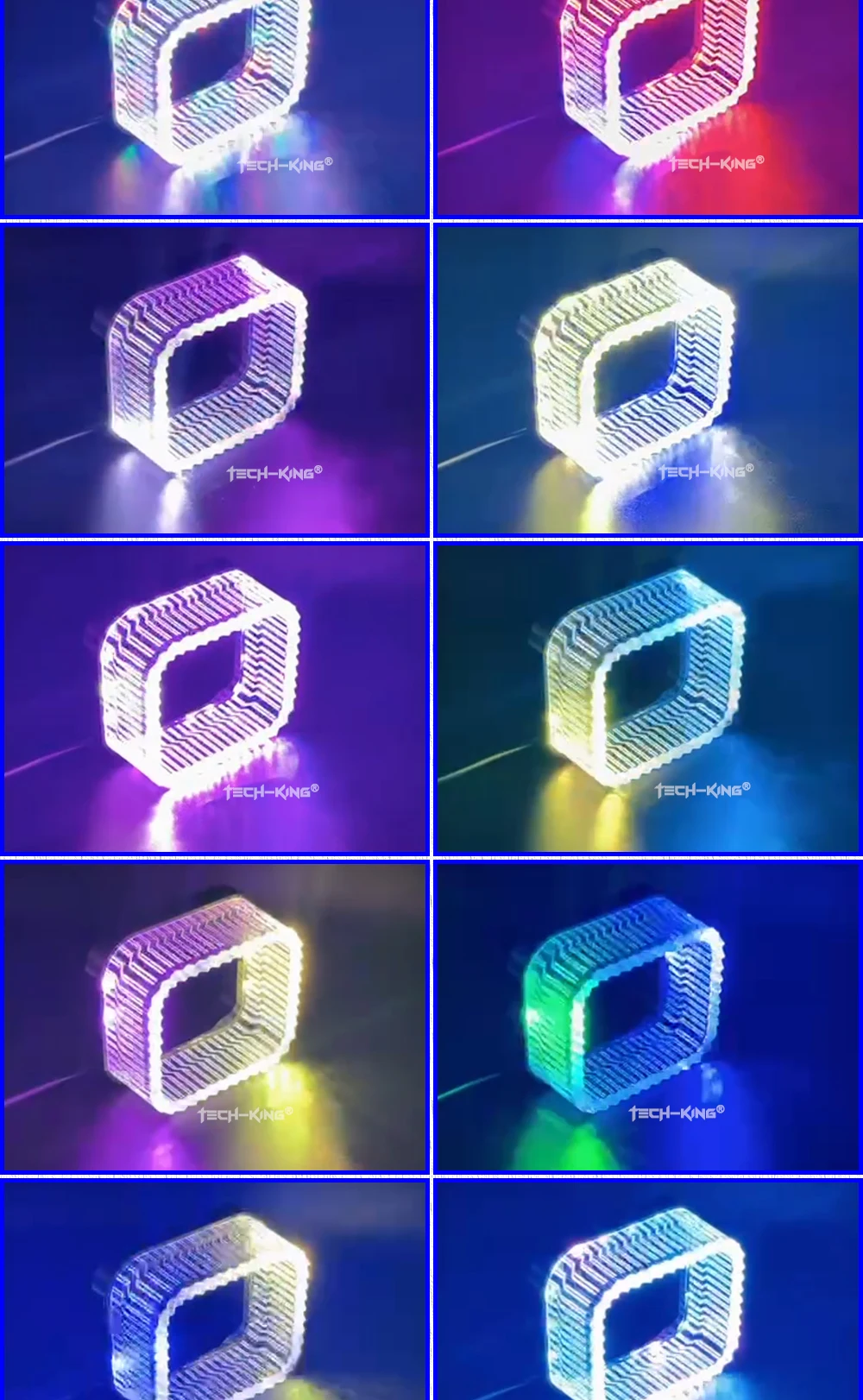 New Lens 5D Diamond 1.5 "lens light guide rgbw angel eye Led projector lenses retrofitted to other car light accessories