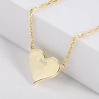 925 Necklace Necklace Drop Fashion Silver Jewelry 925 Gold Plated Heart Shaped Necklace