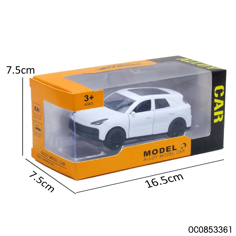 Small toy metal die cast 1:36 commercial cars model alloy vehicles pull back with doors that open