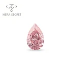 Diamond ForeverFlame 13ct Fancy Pink Pear Cut Huge Diamond CVD CZ Colorful Moissanite