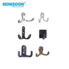 Hanger Hook Hooks Wall Mounted Hanger Hook Adhesive 304 Stainless Steel Kitchen Wall Hooks Coat Hooks