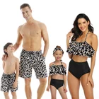 Family 2021 European And American Family Matching Swimsuit Latest Boys Girls Dad Mom A Family Of 4 Swimsuit