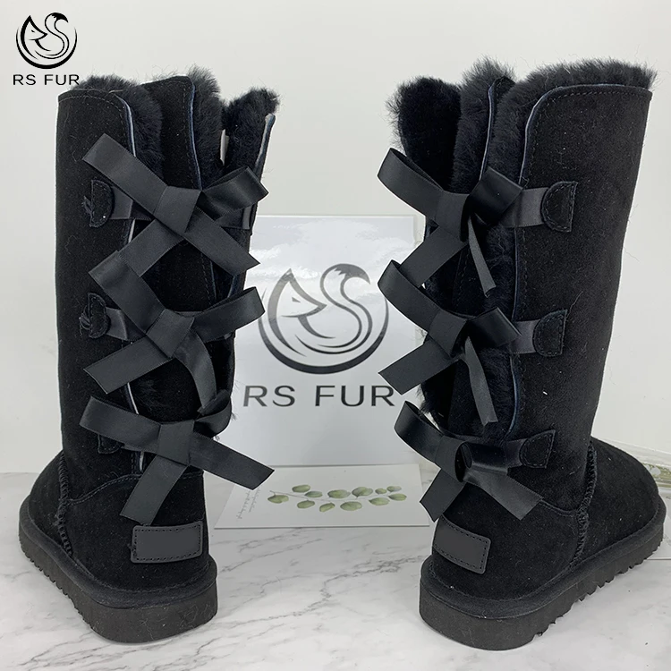 thigh high fur boots