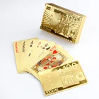 Poker Classic Hot Sale Euro Poker Cards Silver Gold Plastic Custom Playing Cards