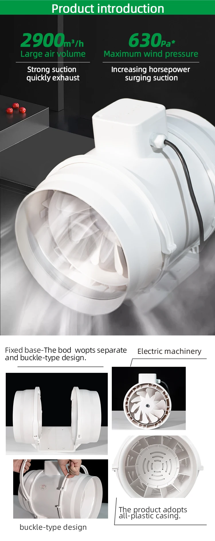 Inline Duct Fan, 150, 327, CFM - detail 8