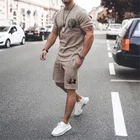 Beachwear 2 Sets Moq Wholesale Printing Men Beachwear Shirts With Shorts Set JSTZ210425TZ