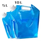Water Bag Portable Handle 5 10 Liter Food-Grade Outdoor Water Storage Plastic Liquid Bag With Spout