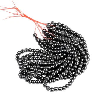 Chanfar Wholesale 2mm 3mm 4mm 6mm 8mm 10mm 12mm Hematite Natural Gemstone Beads Stone Charms for Jewelry