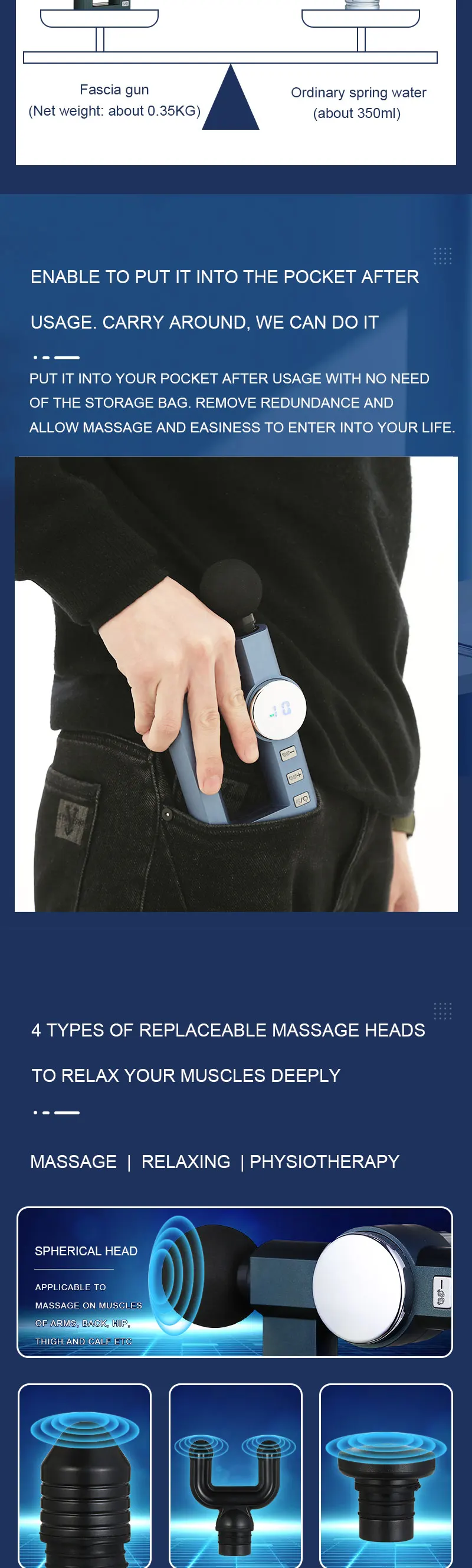 Massage Gun Heat USB