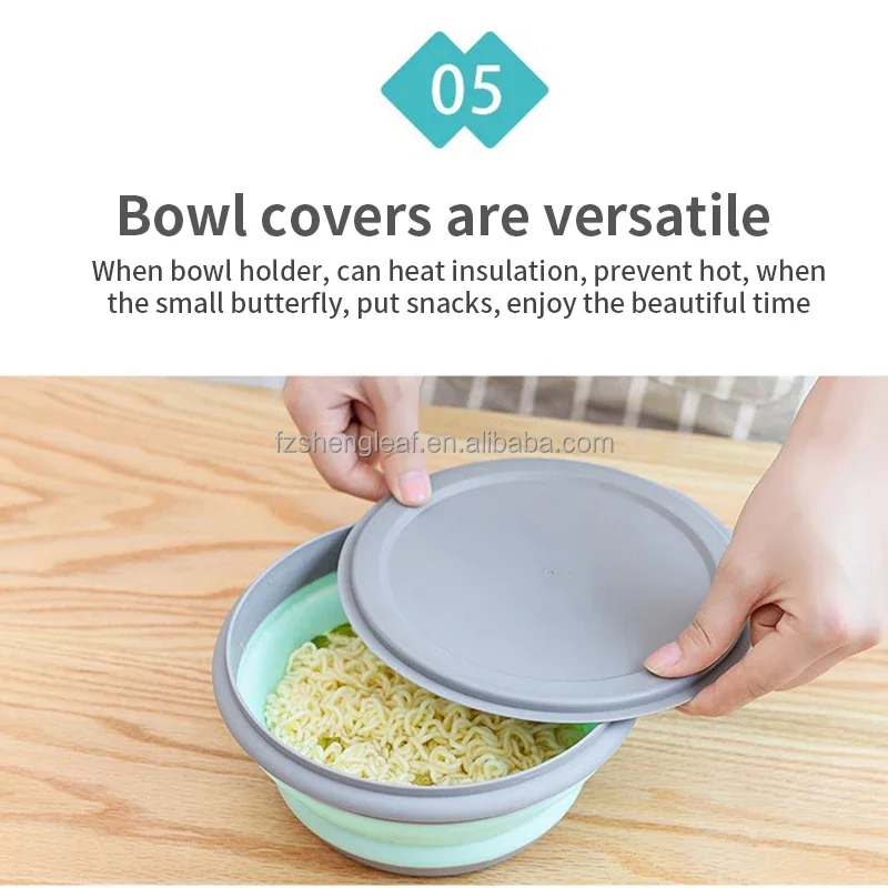product silicone lunch box for kids leakproof insulated baby food container portable bento box for school office round food storage set-8