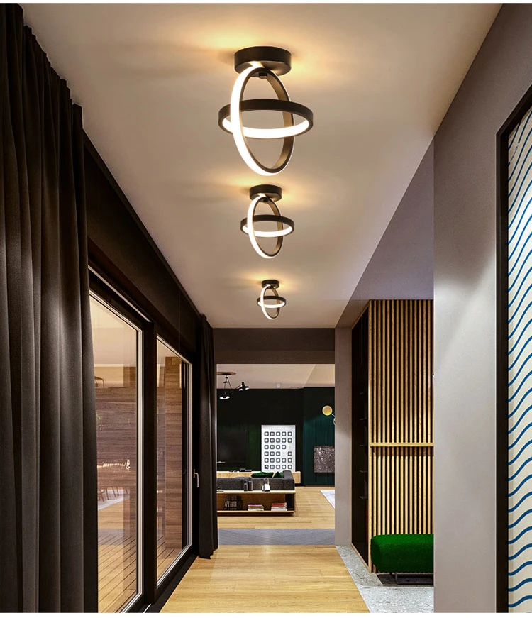 Nordic LED Aisle Light Round Square Ceiling Lamp Cloakroom Corridor Balcony Foyer Ceiling Lights Decoration Home Luminaire