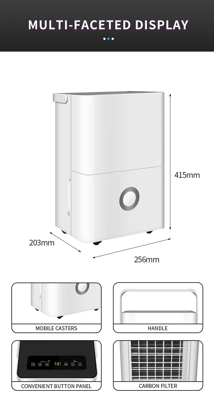 Portable Peltier Air Dehumidifier, 20l, Electric - detail 24