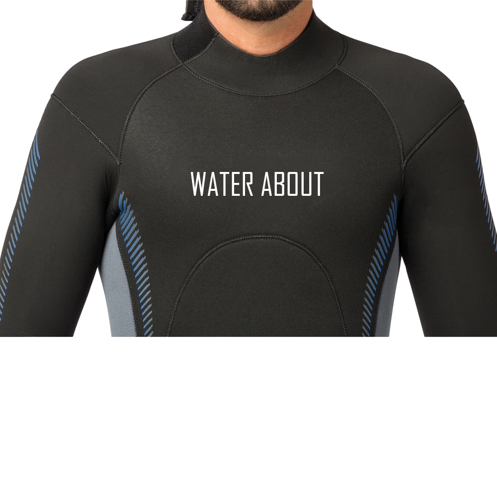 Men Wetsuits Front Zip Neoprene Full Surfing Suits Long Sleeve Keep