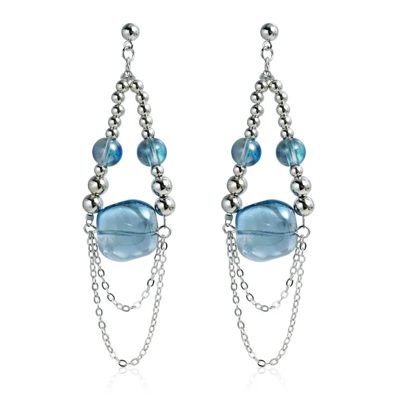 New Design Waterproof 925 Silver Earring Pearl Flower Drop Hoop Pendant Earrings for Girl