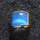Jewelry Tanzanite Blue Fire Opal Ring China Man-Made Opal Jewelry Tanzanite Blue Fire Opal Ring