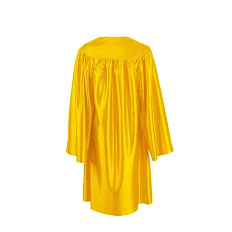 School Uniform Gold Children Shiny Graduation Cap Gown Kid Graduation Gowns and Caps details