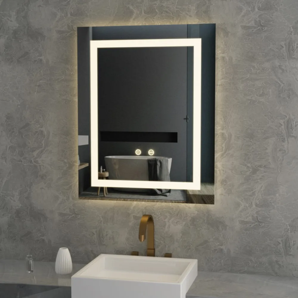 led mirror with defogger